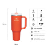 STANLEY QUENCHER H2.0 TUMBLER 40 OZ TIGERLILY