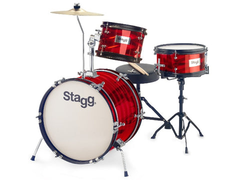 BATERIA PARA NIÑO STAGG TIMJR3/16RD 3 PIEZAS ROJA