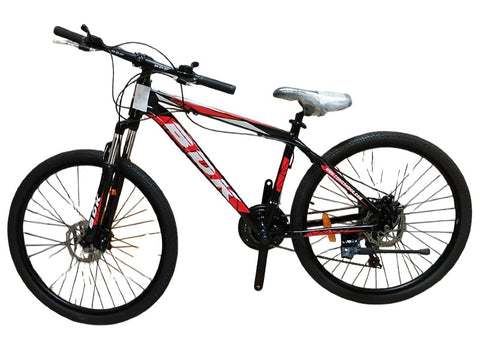 BICICLETA BIDECA 26 HOMBRE MTB ALUMINIO NEGRA/ROJA