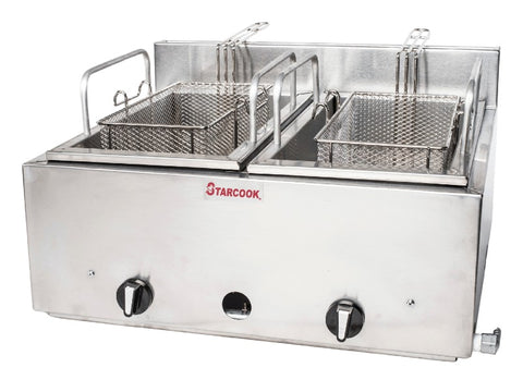 FREIDOR A GAS 2 CANASTA GRANDE DIVIDIDO STARCOOK