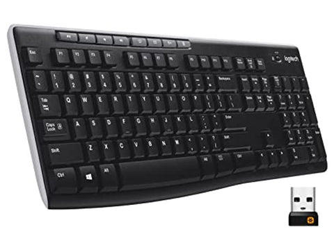 TECLADO LOGITECH CORDLESS K270 BLACK 2.4HZ