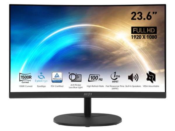 MONITOR MSI CURVO 23.6" PRO MP2412C 100HZ 1920X1080